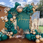 Momoshero 137Pcs Green And Gold Balloons Arch Garland Kit, Dark Emerald Green Hunter Forest Sage Green Metallic Gold Balloon For
