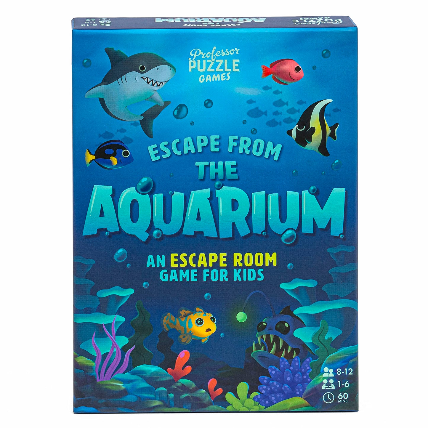 Professor PUZZLE Escape from The Aquarium Strategy Game for 1-6 Players, Ages 8-11, Multicoloured, Cardstock, Model PROES7927
