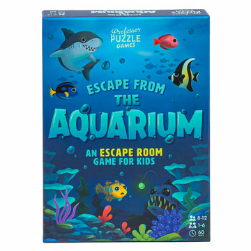 Professor PUZZLE Escape from The Aquarium Strategy Game for 1-6 Players, Ages 8-11, Multicoloured, Cardstock, Model PROES7927