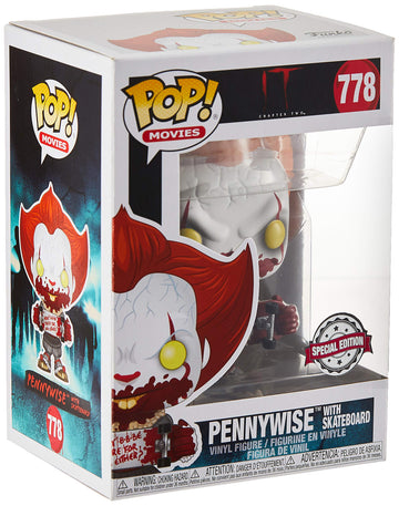 Funko 40628 IT Chapter 2 POP! Movies Pennywise limited availability Vinyl Figure #778 [with Skateboard]  Multicolour