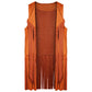 Sizgaroot Hippie Costume For Girls Kids 60S 70S Outfits Costume Halloween Dress Up Party (Brown, 8-9 Years)