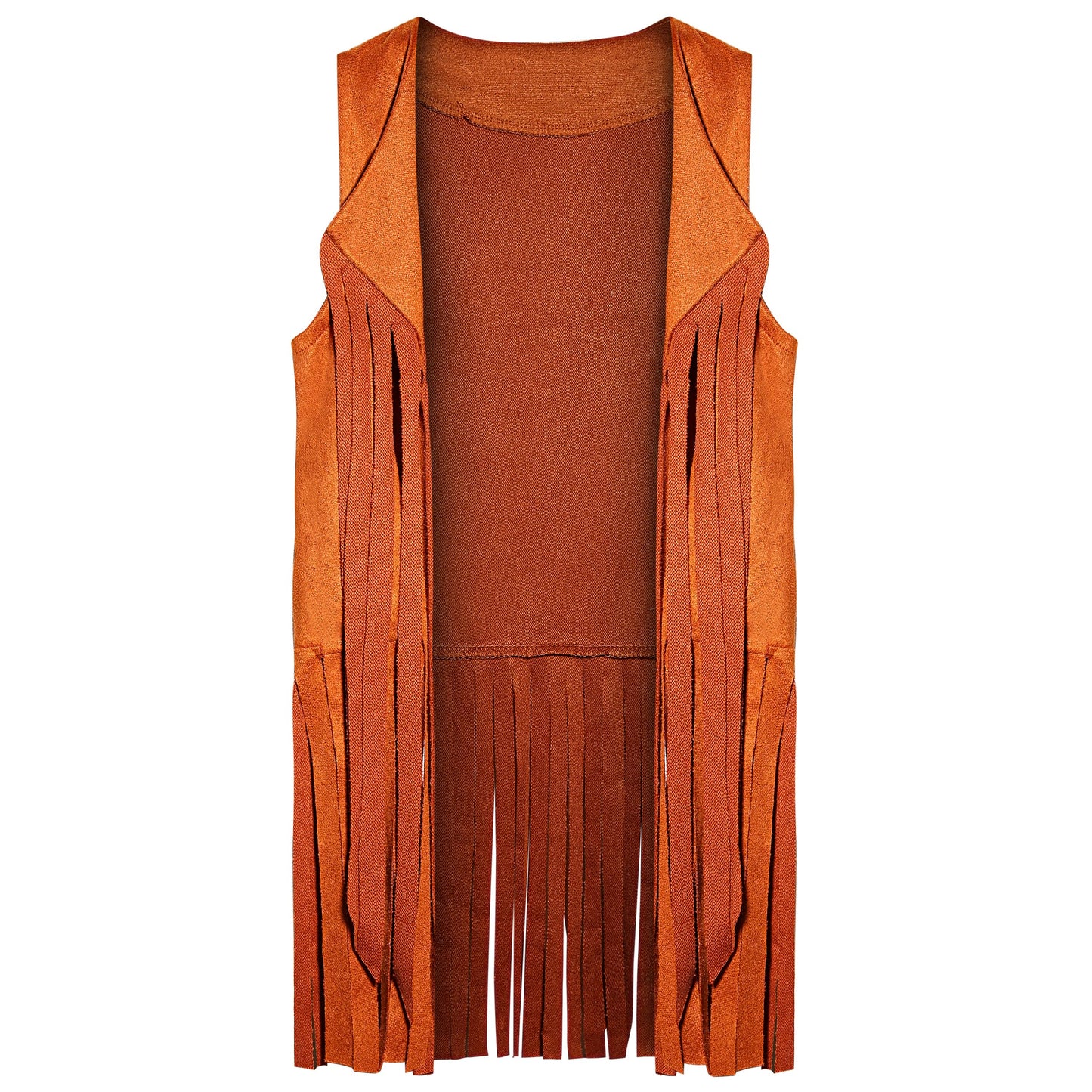 SIZGAROOT Hippie Costume for Girls Kids 60s 70s Outfits Costume Halloween Dress Up Party (Brown, 6-8 Years)