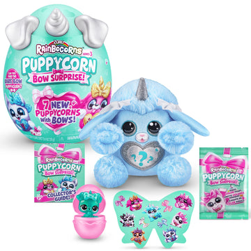 Rainbocorns Puppycorn Surprise Series 3 (Poodle) By Zuru, Collectible Plush Stuffed Animal, Surprise Egg, Sticker Pack, Slime, Dog Plush, Ages 3+ For Girls, Children