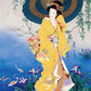 Funnybox Yellow Kimono Beauty Paintings By Haruyo Morita- Wooden Jigsaw Puzzles 1000 Piece For Teens And Family