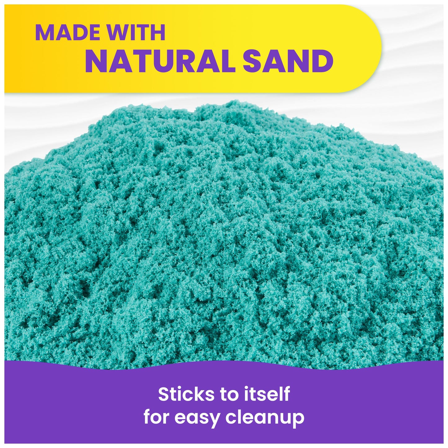 Kinetic Sand Twinkly Teal 2lb Bag - All-Natural Shimmering Play Sand for Kids, Ideal for Squishing and Molding