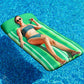 PARENTSWELL Oversized Pool Float - 72" x 36", Fabric-Covered Lounge Chair, Purple Stripes, Inflatable, Model PN0010102