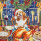 Springbok Thanksgiving Guest 1000 Piece Puzzle for mature-themeds and Families - Our Furry Friend is Waiting for Thanksgiving