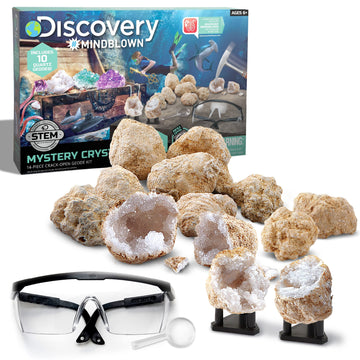 Discovery Kids Toy Mystery Crystals Geode Excavation Kit 14Pc