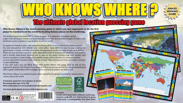Wild Card Games Who Knows Where? Educational Board Game for Kids & Adults - Geography Location Guessing Fun