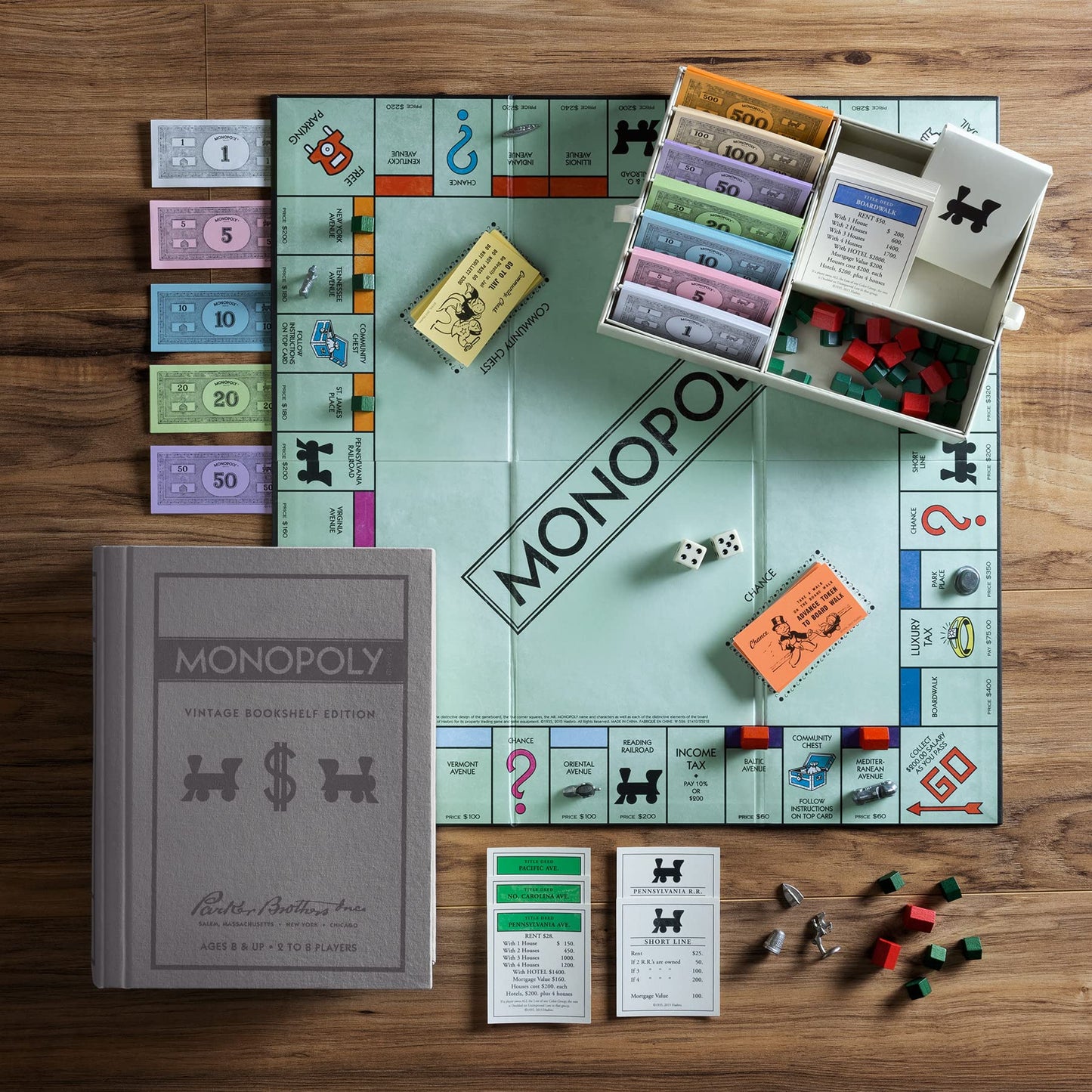 WS Game Company Monopoly Vintage Bookshelf Edition - Cardboard Model 21410