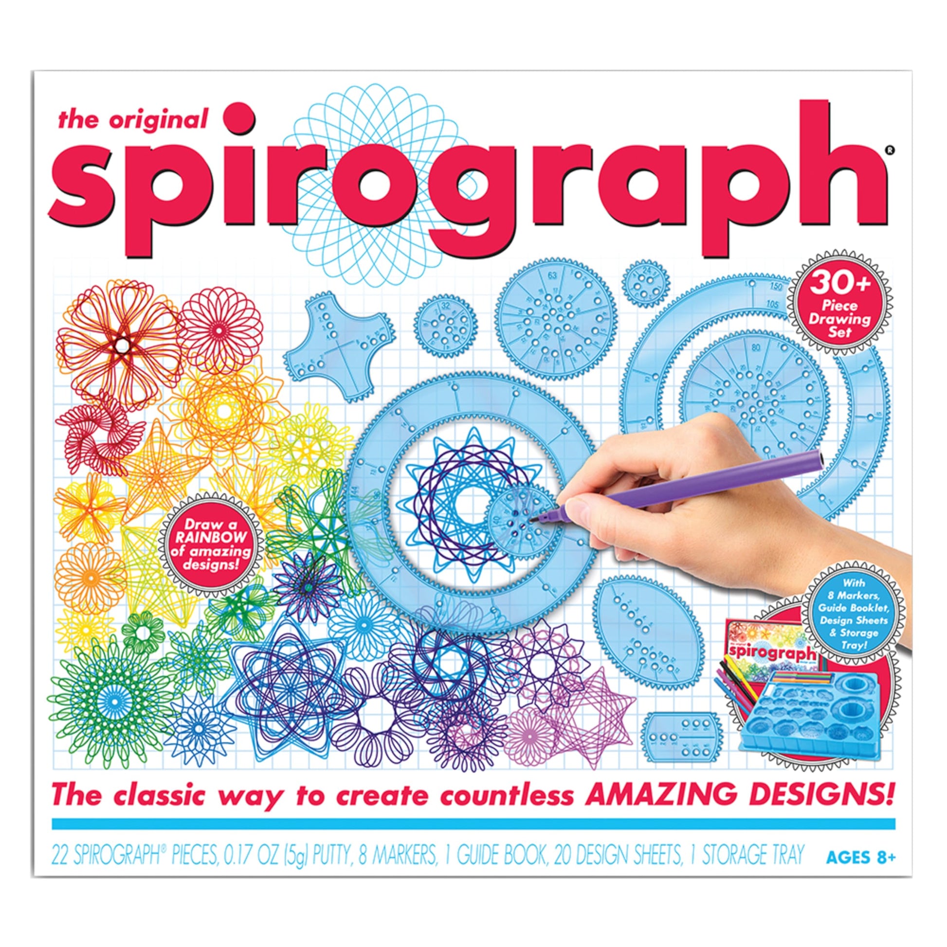 Spirograph with Markers, Arts and Crafts, Kids Toys, Art Supplies, Craft Supplies, Drawing Kit, Spiral Art, Classic Gear Design 