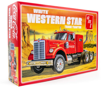 Amt White Western Star Semi Tractor (Coca Cola) 1:25 Scale Model Kit
