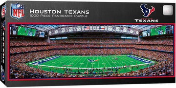 Master Pieces Nfl Houston Texans Stadium Panoramic Jigsaw Puzzle, 1000 Pieces, Team Color, 13' X 39'