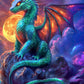 Prime Time Puzzles 1000 Piece Jigsaw Puzzle For Adults - Gothic Fantasy Dragon Under The Moonlight - Challenging Puzzle Perfect