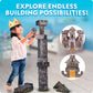 Blue Marble Jumbo Cardboard Building Blocks - 25+ Large Blue Bricks for Kids - Indoor Playhouse & Castle Building - Model NGCASTLE30