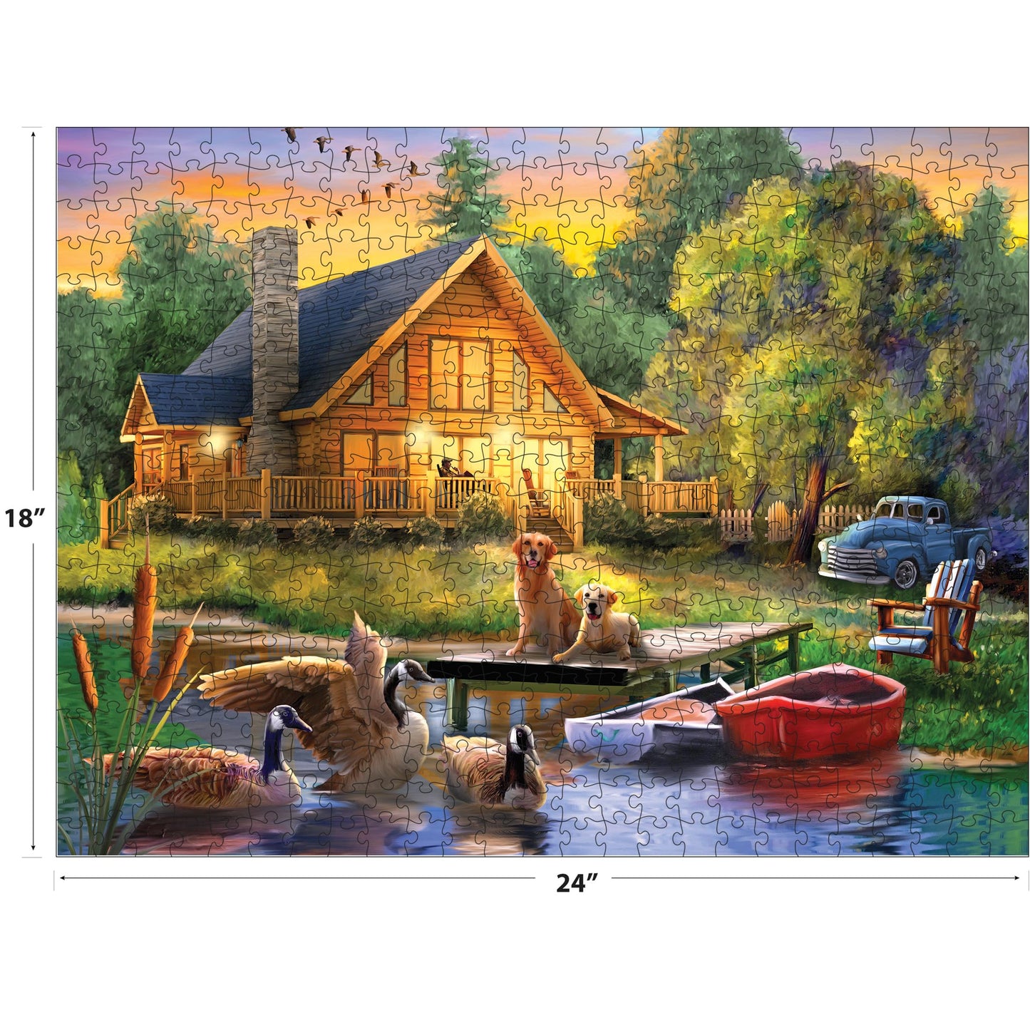 Roseart - Kodak Premium - Guardians Of The Lake - 550 Piece Jigsaw Puzzle For Adults
