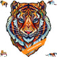 Unidragon Original Wooden Jigsaw Puzzles - Lovely Tiger, 273 Pieces, King Size 11.7''X14.7'', Beautiful Gift Package, Unique Sha