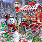 Springbok - Hot Chocolate Stand - 1000 Piece Jigsaw Puzzle- Join Our Snowman For Hot Chocolate And Treats This Holiday Season
