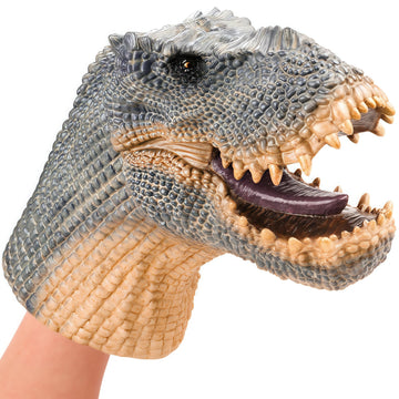 Tyrannosaurus Rex Dinosaur Hand Puppet Toys with Audio Support, Soft Rubber Realistic Halloween Role Play Gift and Scary Toys fo