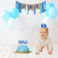 Baby 1St Birthday Boy Decorations With Crown - Baby Boy First Birthday Decorations High Chair Banner - Cake Smash Party Supplies