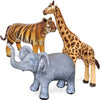Jet Creations Giraffe Elephant Tiger Air Stuffed Animal, 3 Pcs Bundle, Multi, 36+ Inches, Realistic Inflatable Wildlife, Jc-Get3