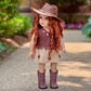 - Cowgirl - 4 Piece 18 Inch Doll Outfit - Cowgirl Hat, Skirt, Top And Cowgirl Boots - (Doll Not Included)