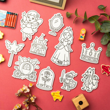 Nesta Toys - Diy Fairy Tale Magnets (10 Pcs) | Mess-Free Art & Craft Activity For Girls | Art Kits & Supplies | Diy Creative Act