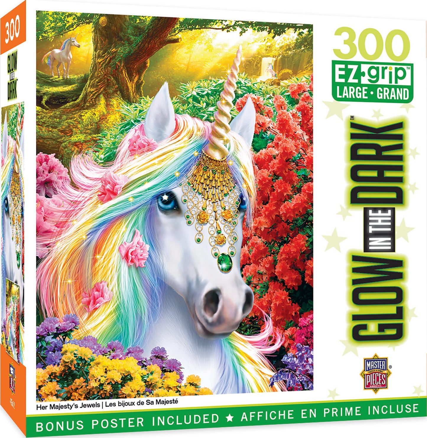 Masterpieces 300 Piece Ez Grip Glow In The Dark Jigsaw Puzzle - Her Majesty'S Jewels - 18'X24'