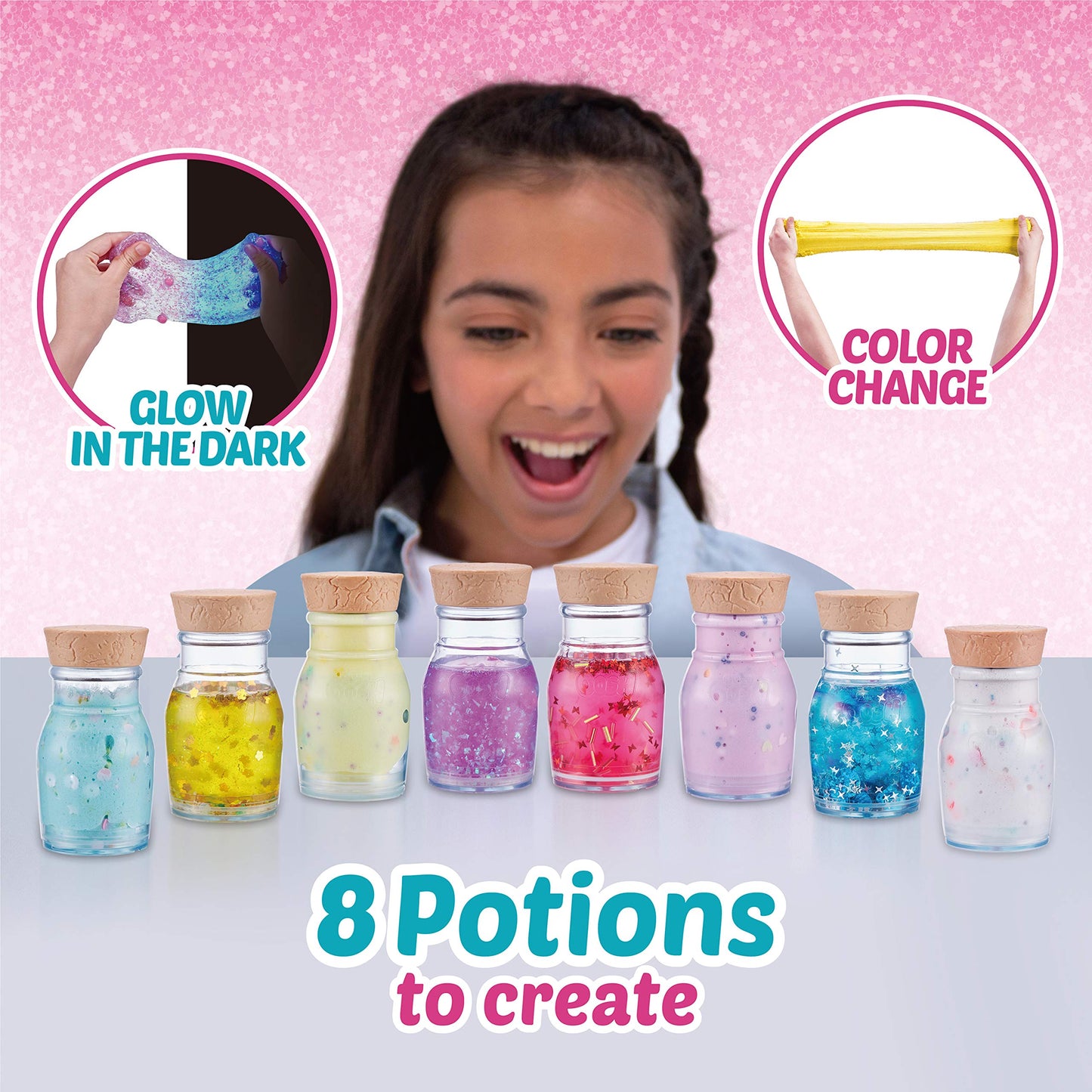 ZURU Oosh Potions Slime Surprise DIY Kit - Yellow, 330g, Plastic, Model 8629B, Includes Sparkles, Beads, and Glitter for Kids Ages 6+
