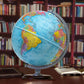 Replogle Easy To Assemble Student - Educational Classic World globe  Blue Ocean  Raised Relief feature  including a bonus map  made in USA  12/30cm diameter. In minutes you will have this globe assembled and ready for use. (Ready To Assemble- Blue)