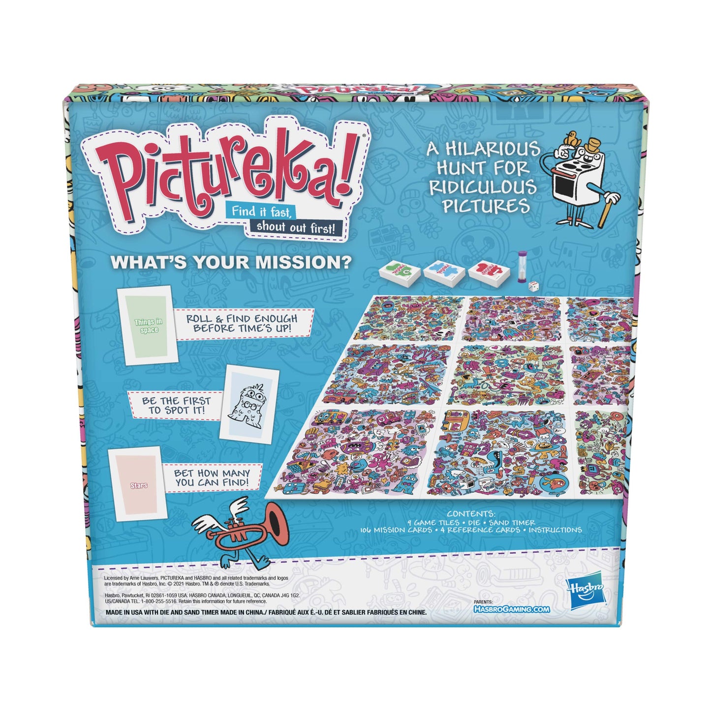 Hasbro Gaming Pictureka! Fun Family Board Game for Kids, Multicolor, Cardstock, Ages 6 and Up, Model F2564