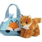Aurora® Fashionable Fancy Pals™ Peek-A-Boo Fox Stuffed Animal - On-The-Go Companions - Stylish Accessories - Multicolor 7 Inches