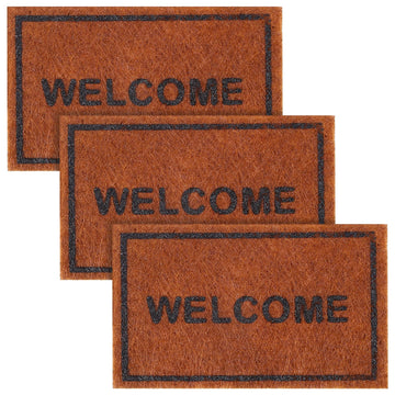 NUOBESTY 3pcs Dollhouse Miniature Carpets Vintage Mini Welcome Floor Mat Pad Floor Rug Cover Blankets Dollhouse Furniture Decora