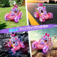 Carsky Unicorn Remote Control Car For Girls,360Stunt Rc Cars Rotation 4Wd Remote Cars With Led Lights,Fun Indoor Outdoor Toys Fo