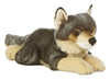 Aurora® Miyoni® Gray Wolf Stuffed Animal - 16 Inches, Realistic Detail, Polyester