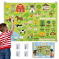 BONNYCO Felt Board for Toddlers with 92 Animal Farm Figures. Montessori and Sensory Toys, Birthday Gifts for Kids 3-8 Years Old.
