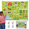 BONNYCO Felt Board for Toddlers with 92 Animal Farm Figures. Montessori and Sensory Toys, Birthday Gifts for Kids 3-8 Years Old.