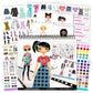 Fashion Angels Sticker Stylist Designer Kit for Girls - Kids Sticker By Number Book For Girls - 700+ Stickers - Fashion Sticker 