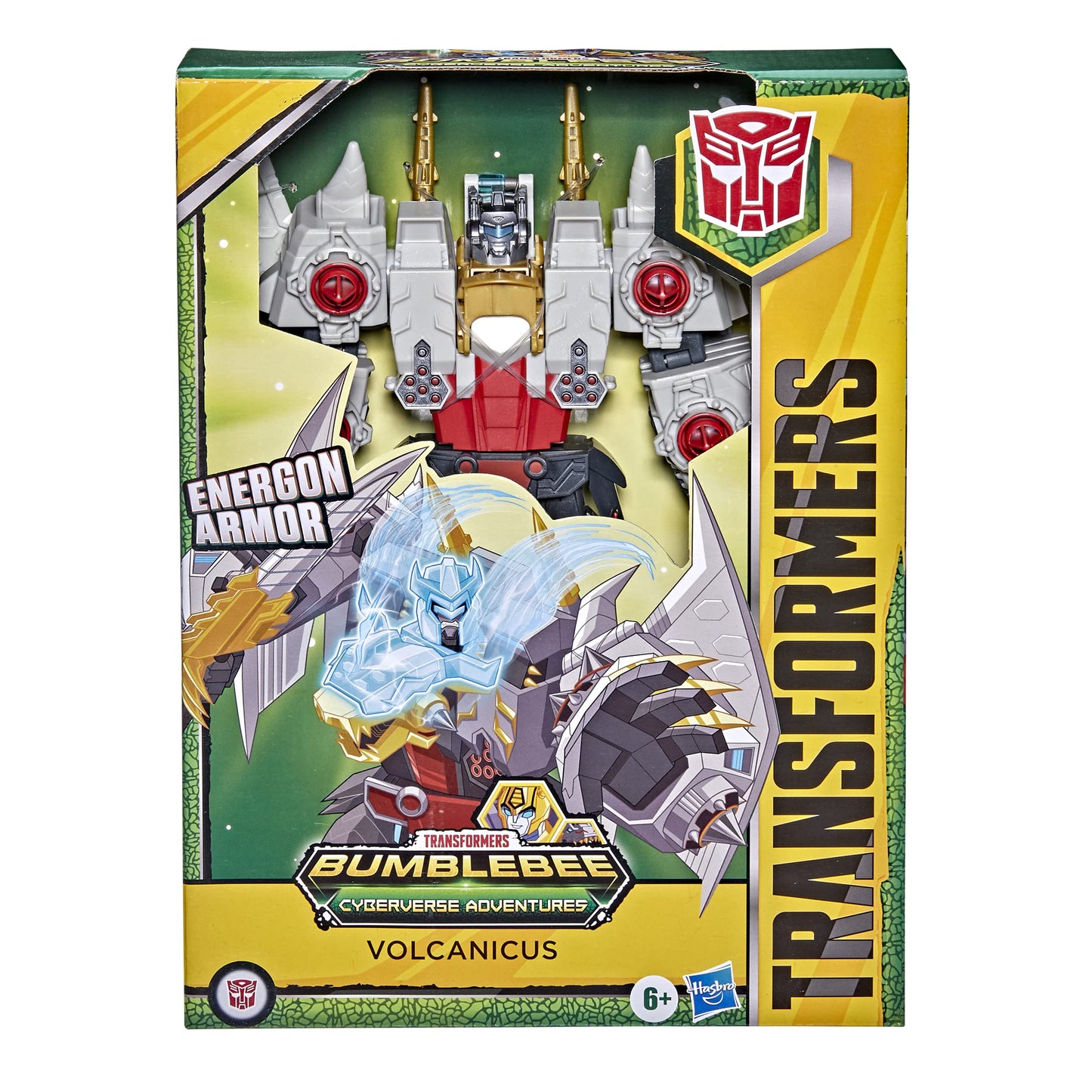 Transformers Bumblebee Dinobots Unite Volcanicus Figure, 9-inch, Plastic, Multi-color, Model F2748, Ages 6 and Up