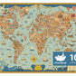 Puzzles For Adults 1000 Pieces, Momibook Jigsaw Puzzles Of World Map, Painting Image 75X50Cm(29.5''X19.7'') Toys & Game Puzzle,