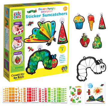 Creativity For Kids The Very Hungry Caterpillar: Sticker Suncatcher Kit - Diy Window Stickers For Toddlers From The World Of Eric Carle, Preschool Arts And Crafts For Kids Ages 3-5+, Medium