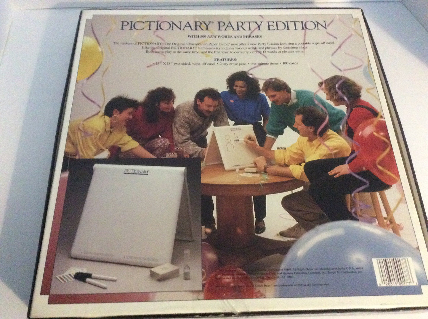 Pictionary Party Edition Board Game - Blue, 15.5"x15.5"x2", Fun Family Activity