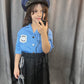 Kidin Police Officer Costume For Kids Cop Costume For Girls Police Dress Up Halloween Cosplay Birthday Gift