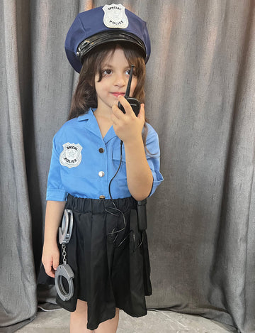 Kakalver Police Officer Costume For Kids Police Dress Up For Halloween Party Girls Police Gift Role Play