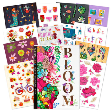 Fashion Angels 1,000+ Bloom Sticker Book, Includes Fun & Colorful Craft Flower Stickers, Ideal For Accessorizing Kids & Adults Notebooks, Scrapbooks & More
