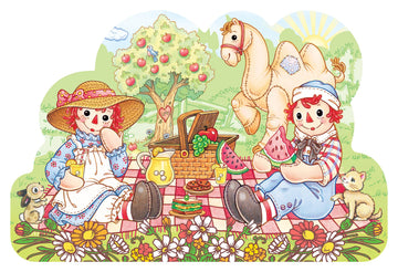 Masterpieces Floor Puzzle - Jumbo Size 36 Piece Jigsaw Puzzle For Kids - Raggedy Ann & Andy Shaped Puzzle - 3Ftx2Ft