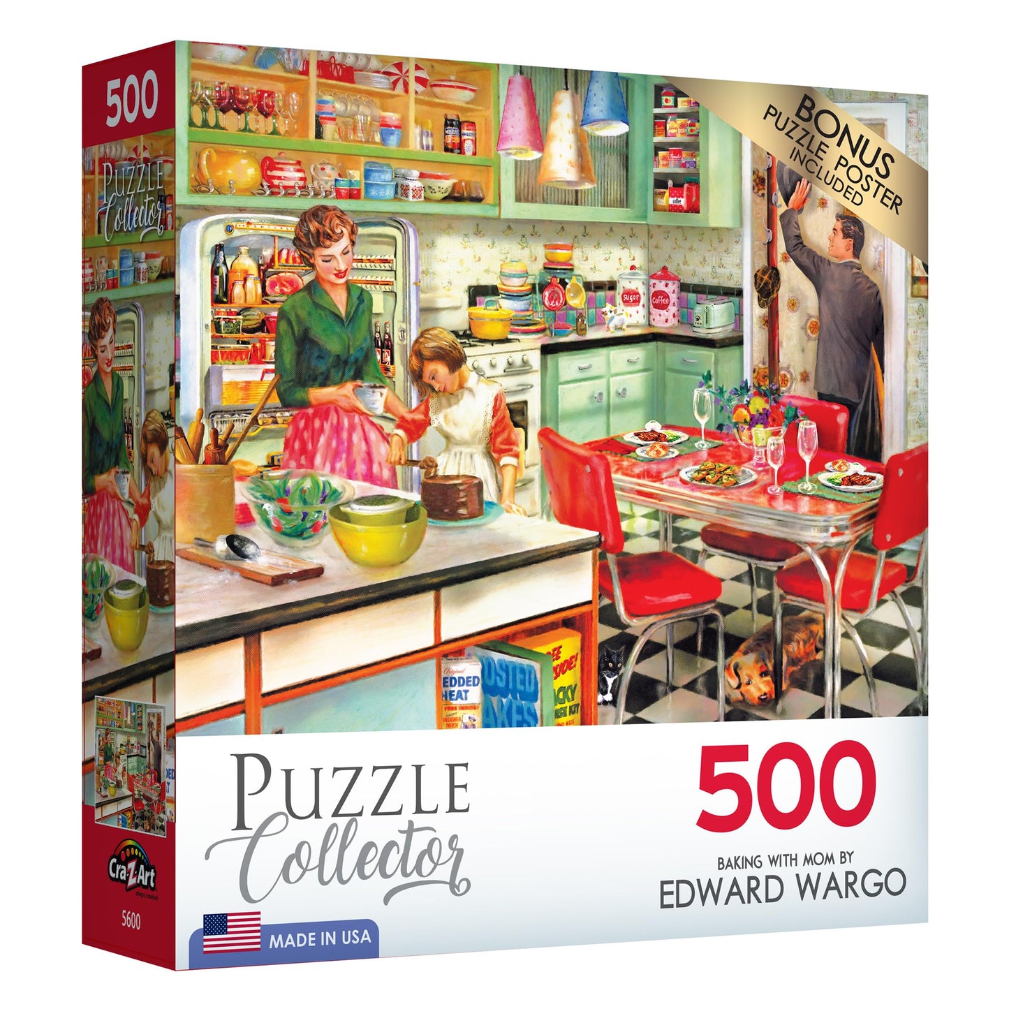 Roseart - Puzzle Collector - Baking With Mom - 500 Piece Jigsaw Puzzle For Adults
