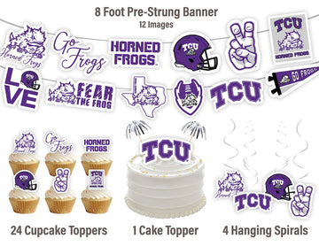 Tcu Party Supplies (42 Pieces) For Tcu Graduation, Tailgating And Birthday Party Decorations With Texas Christian University Hor