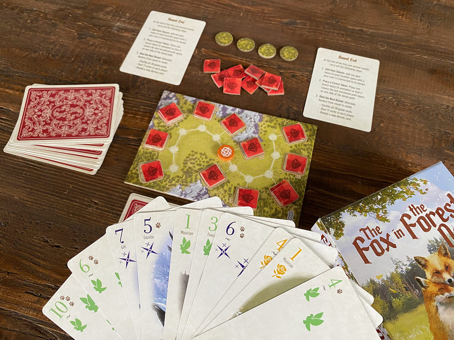Renegade Game Studios Fox in the Forest Duet Card Game for 2 Players, Cooperative Trick-Taking, Brown, 4.5"x6.5"x1.25", Model RGS