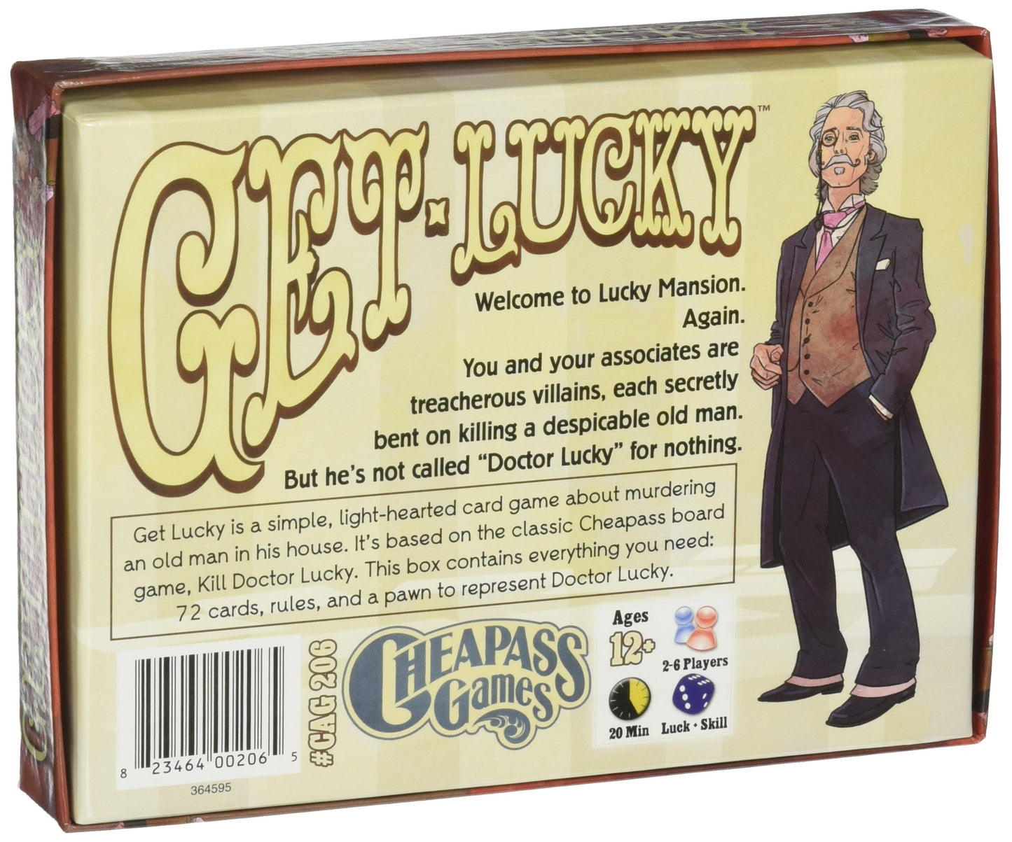 Cheapass Games Get Lucky Card Game - Multicolour, Plastic, Model 206CAG